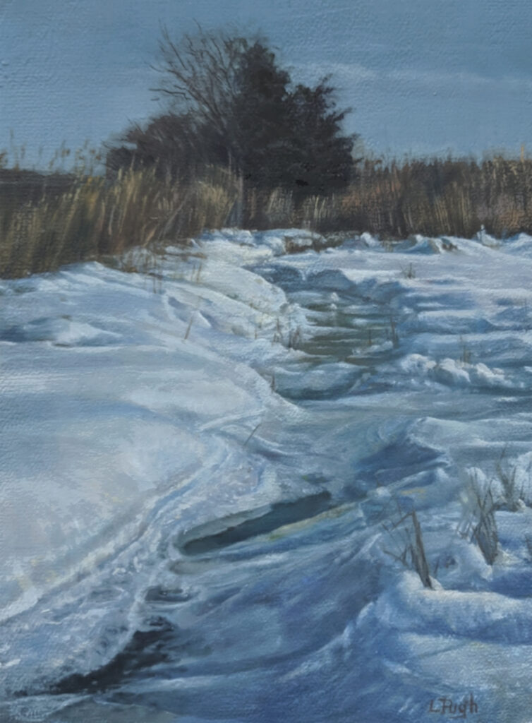 Winter snow painting by Lorena Pugh