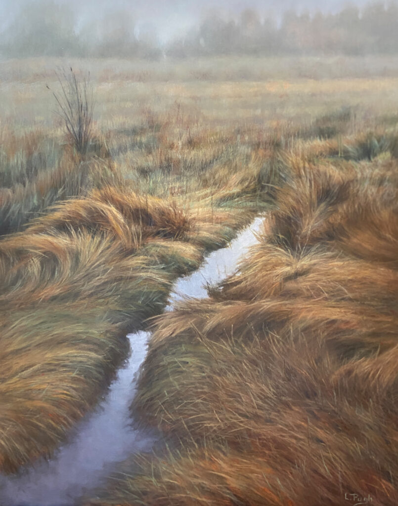 Oil Painting of Marsh Grass, Lorena Pugh